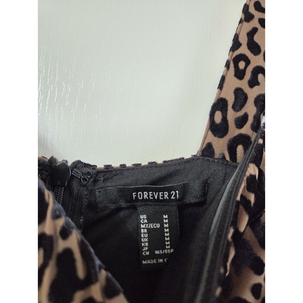 Forever 21 Y2K Leopard Print Bodycon Sexy Mini Dress, Women's Size Medium - Picture 2 of 11